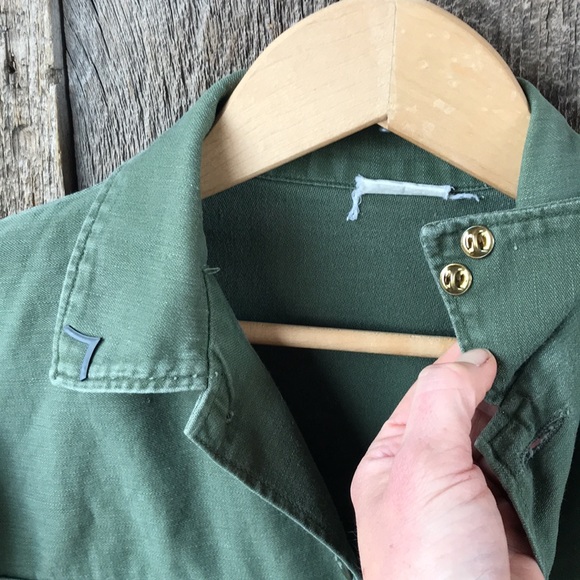 VTG 1965 Military Issue OD Green Men's Shirt 14 1/2x33 - Picture 5 of 8